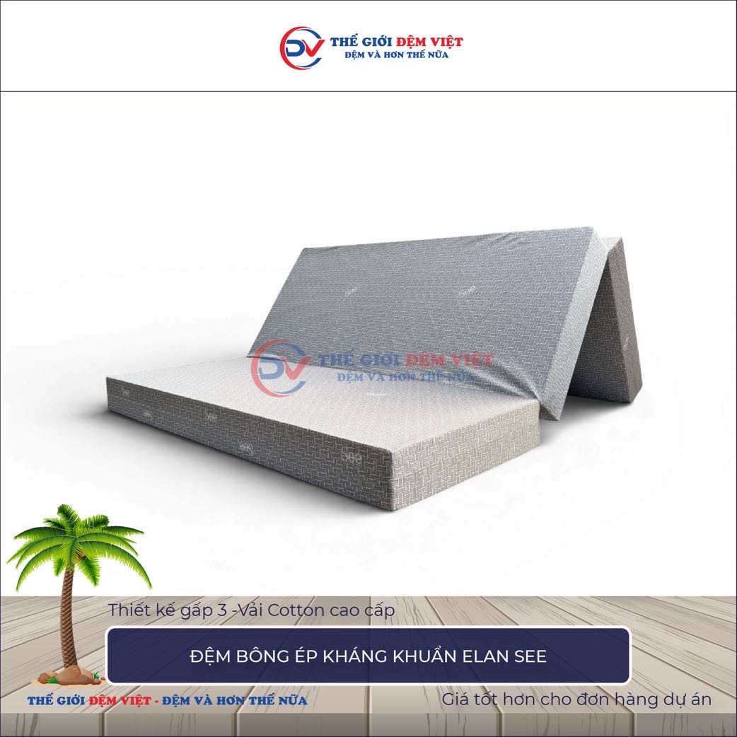 Đệm bông ép kháng khuẩn Elan See